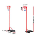 Everfit 3.05m Netball Basketball Hoop Stand Ring Net