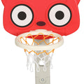 Keezi Basketball Hoop Stand 5-in-1 Sports Center Adjustable Red Kids