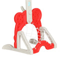 Keezi Basketball Hoop Stand 5-in-1 Sports Center Adjustable Red Kids