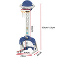 Keezi Kids Basketball Hoop Adjustable 6-in-1 Sports Centre Blue