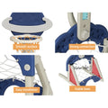 Keezi Kids Basketball Hoop Adjustable 6-in-1 Sports Centre Blue