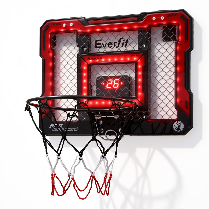 Everfit Mini Basketball Hoop Over Door LED Scoreboard 40x30cm Kids