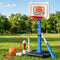 Keezi Kids Basketball Hoop Stand Adjustable Height Baseball Set Blue