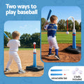 Keezi Kids Basketball Hoop Stand Adjustable Height Baseball Set Blue