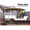 Instahut 48cm Umbrella Base Stand 4 Plates Cantilever Pod