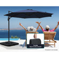 Instahut 50cm Umbrella Base 4 Plates Cantilever Stand