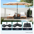 Instahut 50cm Umbrella Base 4 Plates Cantilever Stand