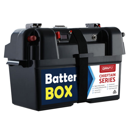 Giantz 12V AGM Battery Box Large Deep Cycle Solar Caravan