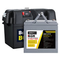 Giantz 12V 75Ah AGM Deep Cycle Battery Portable Solar Caravan