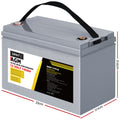 Giantz AGM Deep Cycle Battery 12V 140Ah Solar Caravan Portable