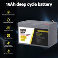 Giantz 12V 15Ah AGM Deep Cycle Battery Solar Caravan Camping