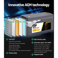Giantz 12V 170Ah AGM Deep Cycle Battery Solar Caravan Camping