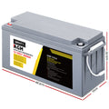 Giantz 12V 200Ah AGM Deep Cycle Battery Box Solar Caravan