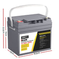 Giantz 12V 50Ah AGM Deep Cycle Battery x2 Solar Caravan