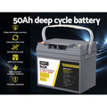 Giantz 12V 50Ah AGM Deep Cycle Battery x2 Solar Caravan