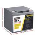 Giantz 12V 60Ah AGM Deep Cycle Battery Solar Caravan Camping