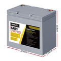 Giantz 12V 75Ah AGM Deep Cycle Battery x2 Portable Solar Caravan