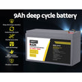 Giantz 12V 9Ah AGM Deep Cycle Battery Portable Solar Caravan