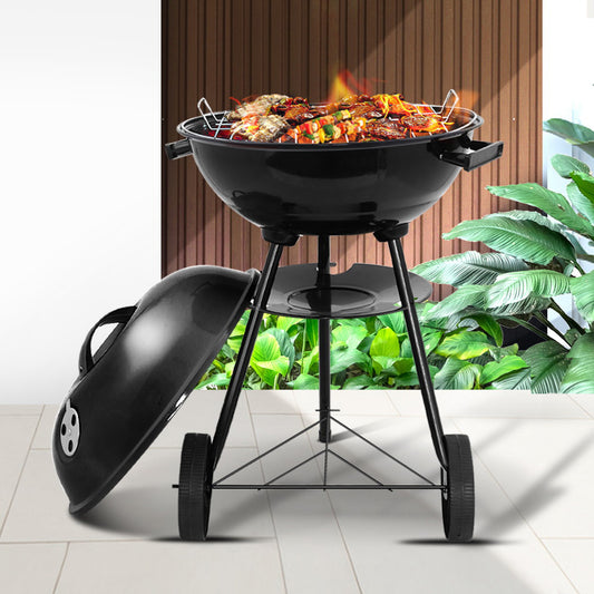 Grillz Charcoal BBQ Grill Smoker Combo Outdoor Cooking