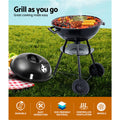 Grillz Charcoal BBQ Grill Smoker Combo Outdoor Cooking