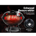 Grillz Charcoal BBQ Grill Smoker Combo Outdoor Cooking