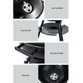 Grillz Charcoal BBQ Grill Smoker Combo Outdoor Cooking