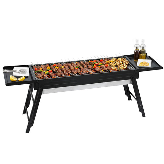 Grillz Charcoal BBQ Grill Smoker Portable Foldable Camping Outdoor