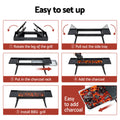 Grillz Charcoal BBQ Grill Smoker Portable Foldable Camping Outdoor