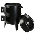 Grillz 3-in-1 Charcoal BBQ Grill Smoker