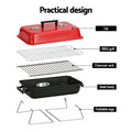 Grillz Portable Charcoal BBQ Grill Smoker Camping Outdoor Cooking