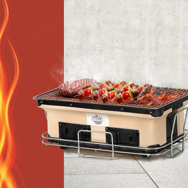 Grillz Tabletop Charcoal Smoker BBQ Grill