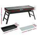 Grillz Charcoal BBQ Smoker Grill Foldable Portable