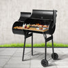 Grillz BBQ Smoker Charcoal Grill Roaster Portable Outdoor Camping Barbecue 2in1