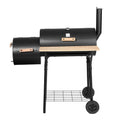 Grillz 2-In-1 Offset Charcoal Smoker BBQ Grill