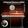 Grillz 2-In-1 Offset Charcoal Smoker BBQ Grill