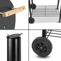 Grillz 2-In-1 Offset Charcoal Smoker BBQ Grill