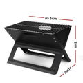 Grillz Charcoal BBQ Smoker Grill Foldable Portable