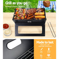 Grillz Charcoal BBQ Smoker Grill Foldable Portable