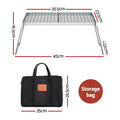 Grillz Portable Charcoal BBQ Grill Smoker Foldable Camping