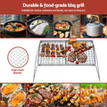 Grillz Portable Charcoal BBQ Grill Smoker Foldable Camping