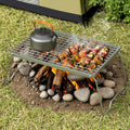 Grillz Portable Charcoal BBQ Grill Smoker Foldable Camping