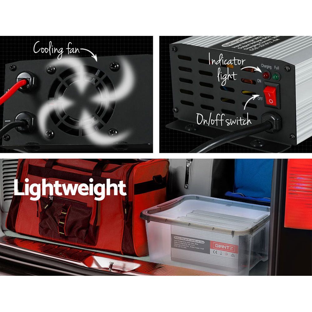 Giantz 12V 30A Car Battery Charger 30Amp ATV 4WD Boat Caravan