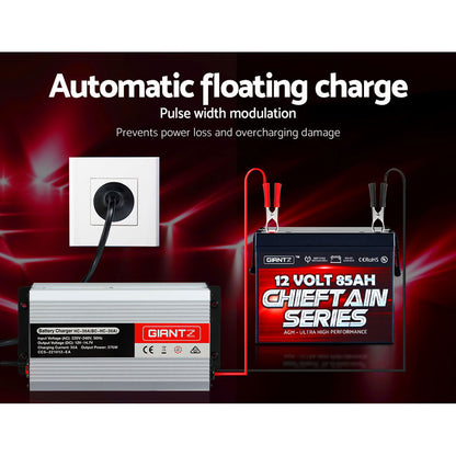 Giantz 12V 30A Car Battery Charger 30Amp ATV 4WD Boat Caravan
