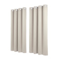 Artiss Blockout Curtains 2X 132x160cm Thermal Eyelet Beige