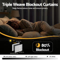 Artiss Blockout Curtains 2X 132x160cm Thermal Eyelet Beige