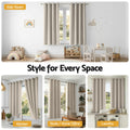 Artiss Blockout Curtains 2X 132x160cm Thermal Eyelet Beige