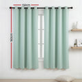 Artiss Blockout Curtains 2X 132x160cm Thermal Green Eyelet