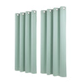Artiss Blockout Curtains 2X 132x160cm Thermal Green Eyelet