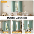 Artiss Blockout Curtains 2X 132x160cm Thermal Green Eyelet