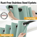 Artiss Blockout Curtains 2X 132x160cm Thermal Green Eyelet